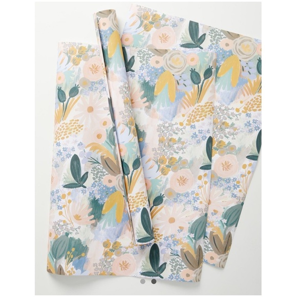 NEW Rifle Paper Co. Anthropologie Luisa Wrapping Paper 3 Sheets Wrapping Gift - Picture 2 of 4